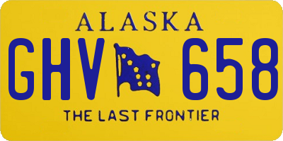 AK license plate GHV658