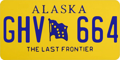 AK license plate GHV664