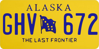 AK license plate GHV672