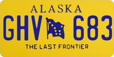 AK license plate GHV683