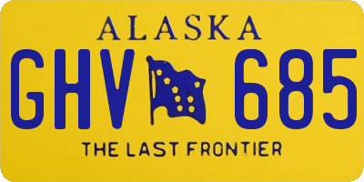 AK license plate GHV685