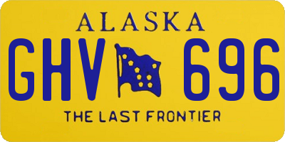 AK license plate GHV696
