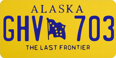 AK license plate GHV703