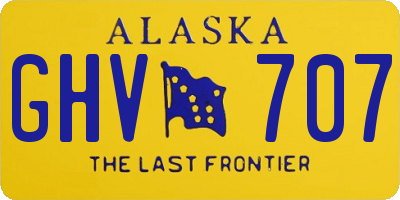 AK license plate GHV707