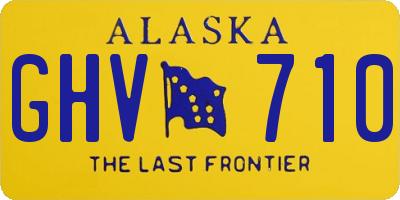 AK license plate GHV710