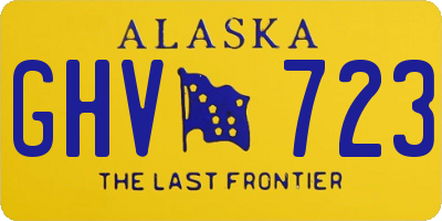 AK license plate GHV723