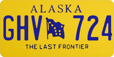AK license plate GHV724