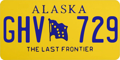 AK license plate GHV729