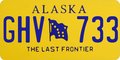 AK license plate GHV733