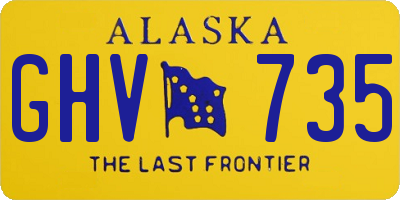 AK license plate GHV735