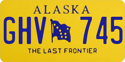AK license plate GHV745