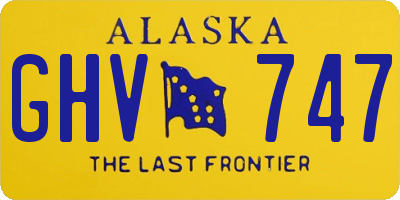 AK license plate GHV747