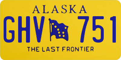 AK license plate GHV751