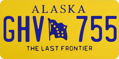 AK license plate GHV755