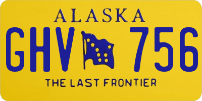 AK license plate GHV756