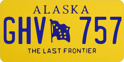 AK license plate GHV757