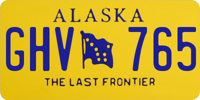 AK license plate GHV765