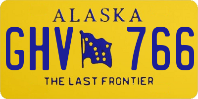 AK license plate GHV766