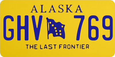 AK license plate GHV769