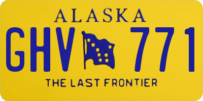 AK license plate GHV771