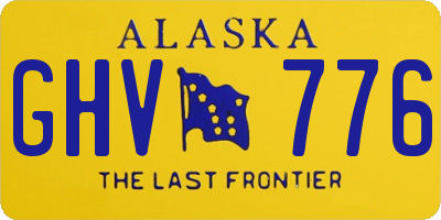 AK license plate GHV776