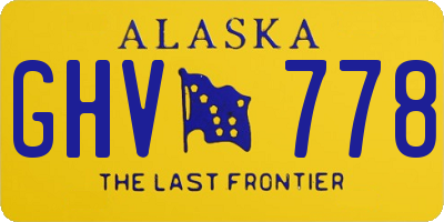 AK license plate GHV778