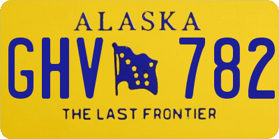 AK license plate GHV782