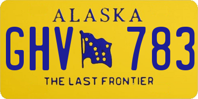 AK license plate GHV783