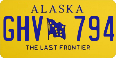 AK license plate GHV794
