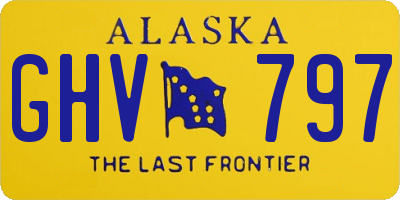 AK license plate GHV797