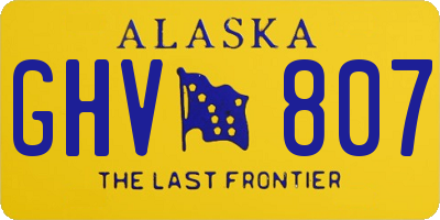 AK license plate GHV807
