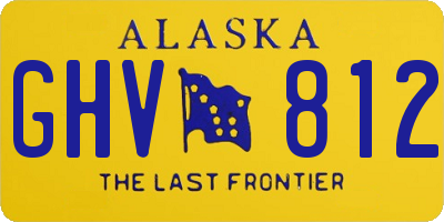 AK license plate GHV812