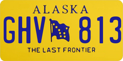 AK license plate GHV813