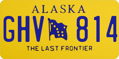 AK license plate GHV814