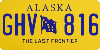 AK license plate GHV816