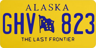 AK license plate GHV823