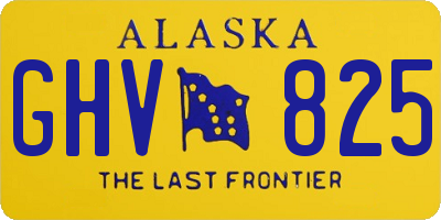 AK license plate GHV825