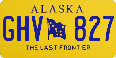 AK license plate GHV827
