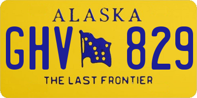 AK license plate GHV829