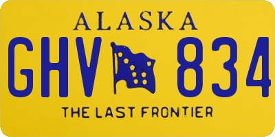 AK license plate GHV834