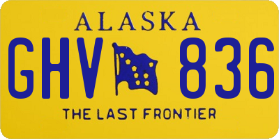 AK license plate GHV836