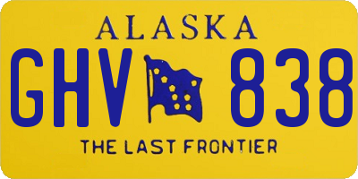 AK license plate GHV838