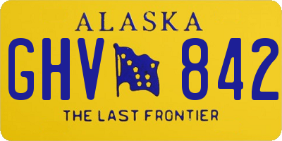 AK license plate GHV842