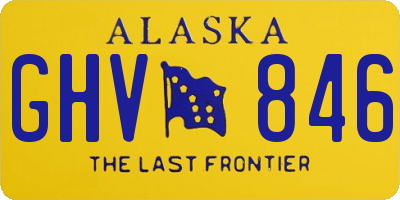 AK license plate GHV846