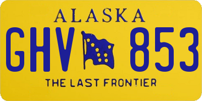 AK license plate GHV853