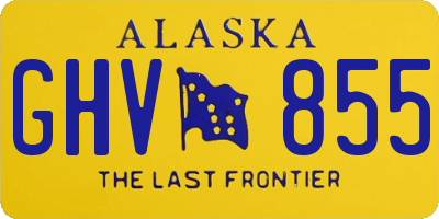 AK license plate GHV855