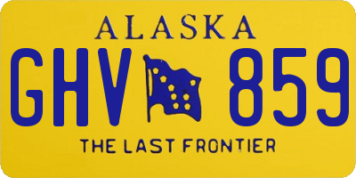 AK license plate GHV859