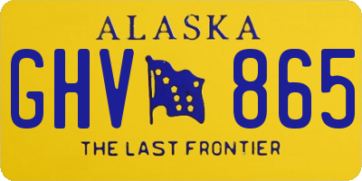 AK license plate GHV865