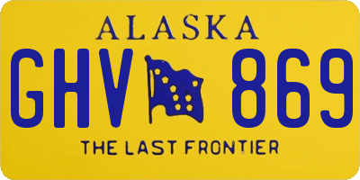 AK license plate GHV869