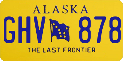 AK license plate GHV878